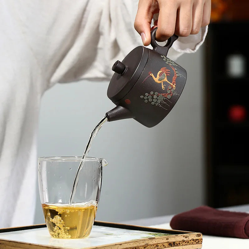 Yixing Painted Clay Tea Pot-ToShay.org
