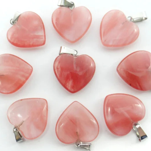 Mixed Crystal Heart Pendants-ToShay.org