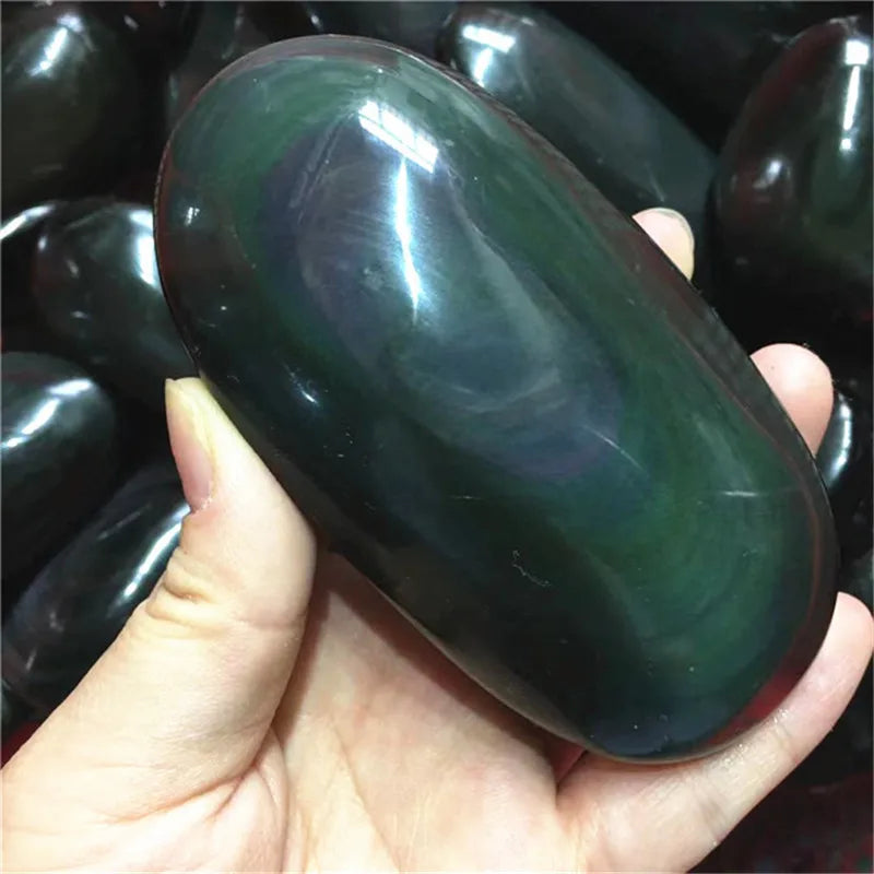 Rainbow Obsidian Palm Stones-ToShay.org
