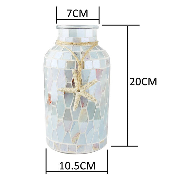Starfish Mosaic Glass Vase-ToShay.org