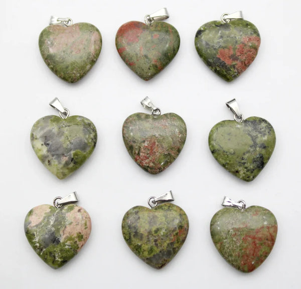 Mixed Crystal Heart Pendants-ToShay.org