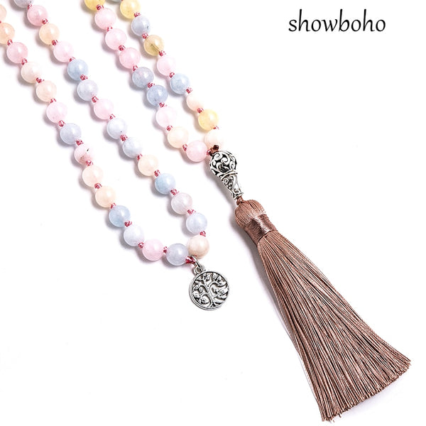 Pink Morganite Mala Beads-ToShay.org