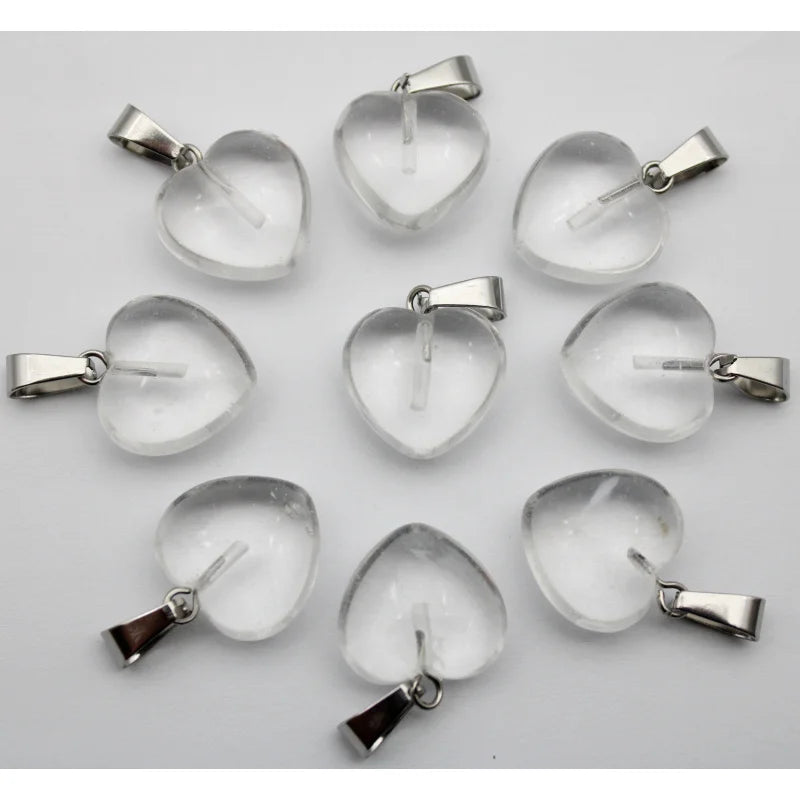 Mixed Crystal Heart Pendants-ToShay.org