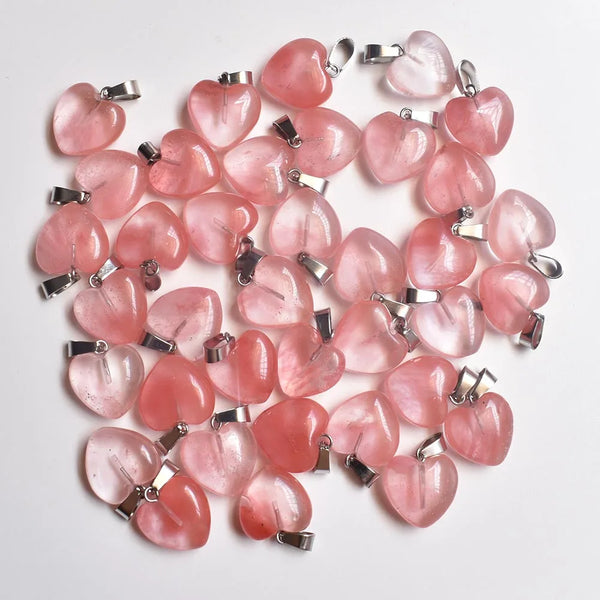 Mixed Crystal Heart Pendants-ToShay.org
