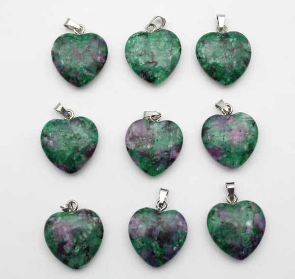 Mixed Crystal Heart Pendants-ToShay.org