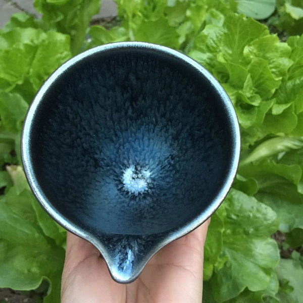 Blue Glaze Ceramic Pourer-ToShay.org