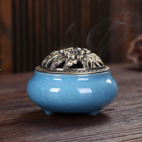 Ice Crack Ceramic Incense Burners-ToShay.org