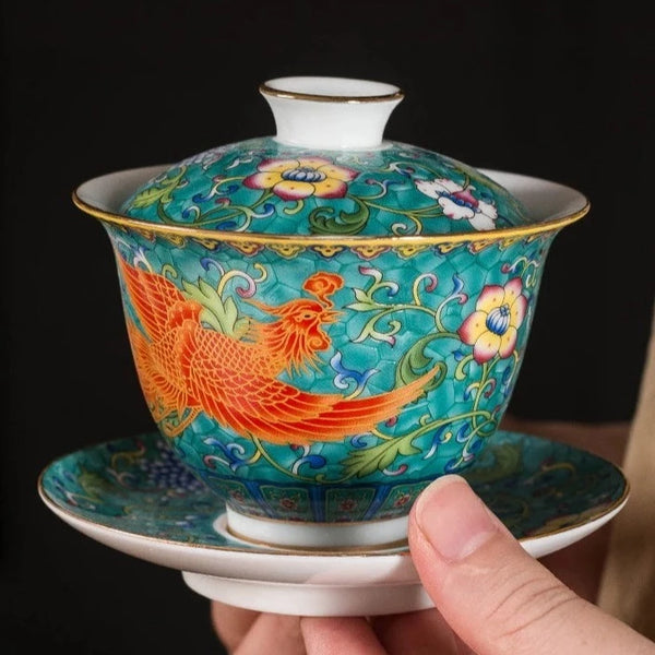 Dragon Ceramic Tea Bowl-ToShay.org