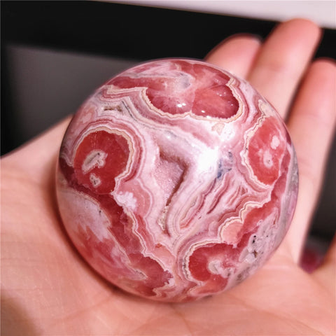 Pink Rhodochrosite Crystal Ball-ToShay.org