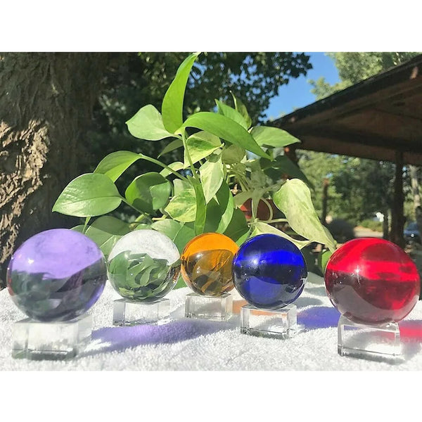 Clear Coloured Crystal Balls-ToShay.org