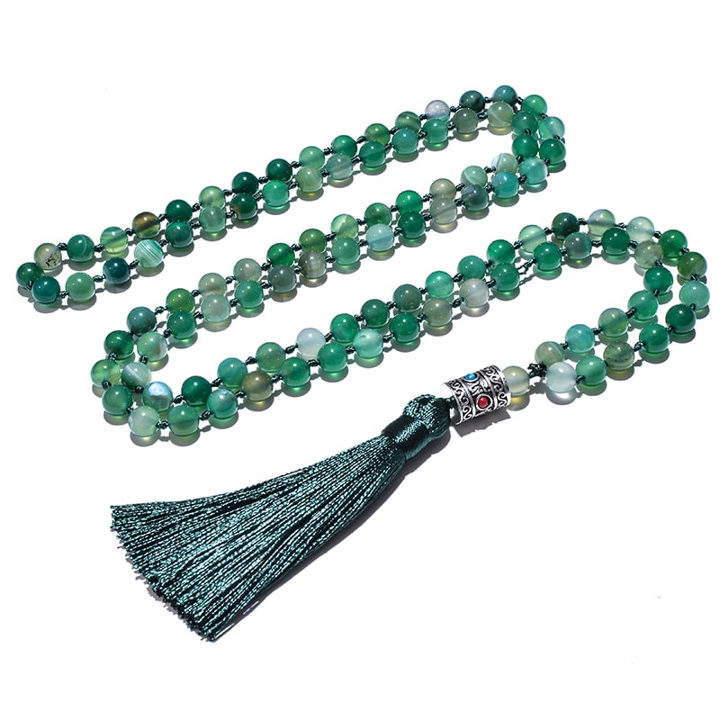 Green Striped Agate Beads-ToShay.org