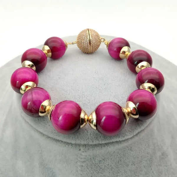 Pink Tiger Eye Bracelet-ToShay.org