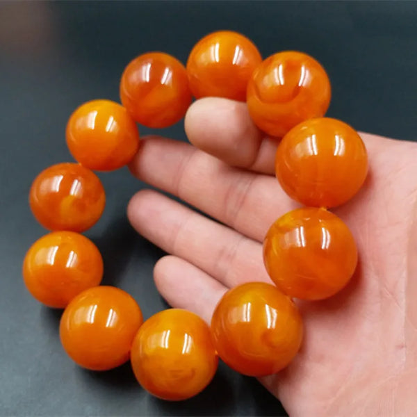 Yellow Beeswax Amber Bracelet-ToShay.org