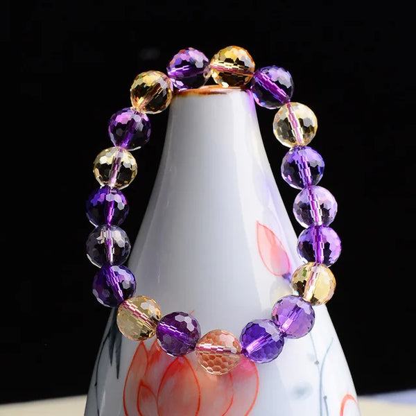 Purple Amethyst Citrine Bracelet-ToShay.org