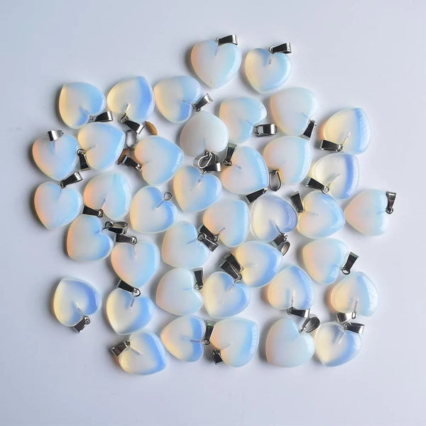 Mixed Agate Heart Pendants-ToShay.org