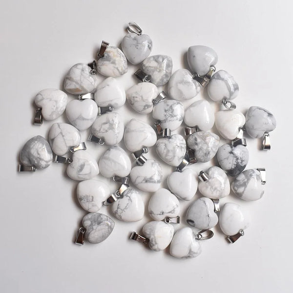 Mixed Crystal Heart Pendants-ToShay.org