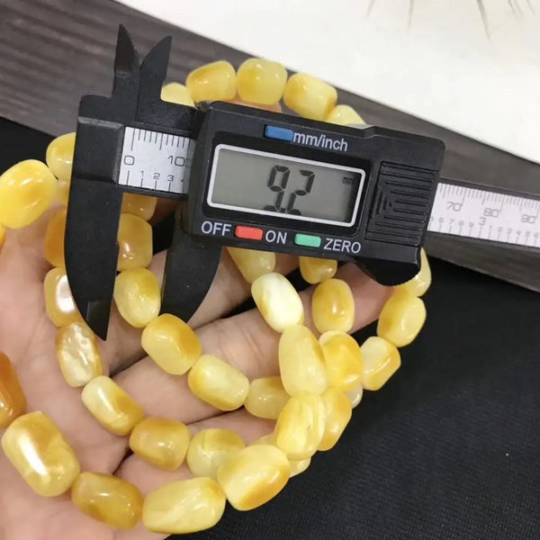 Yellow Amber Bead Bracelet-ToShay.org