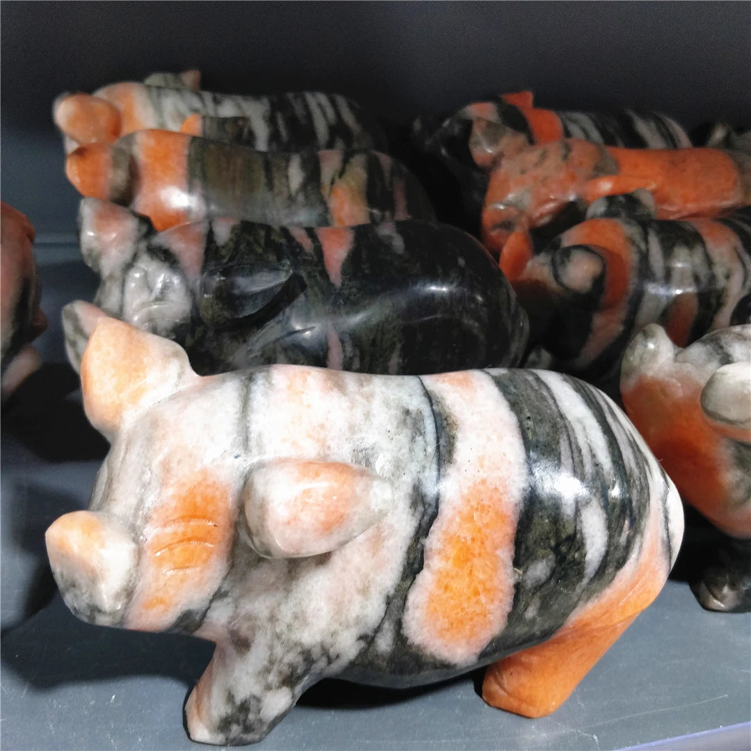 Yellow Black Sunstone Pig-ToShay.org