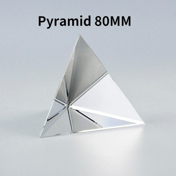 Clear Polyhedral Crystal Pyramid-ToShay.org