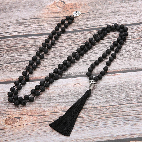 Black Lava Stone Mala Beads-ToShay.org