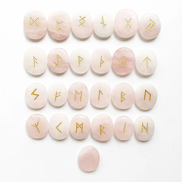 Pink Rose Quartz Runes-ToShay.org