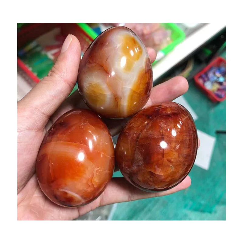 Red Carnelian Agate Eggs-ToShay.org