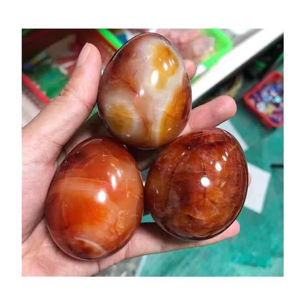Red Carnelian Agate Eggs-ToShay.org