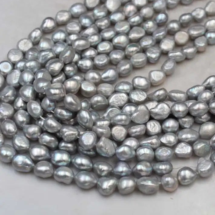 Grey Pearl Bead Necklace-ToShay.org