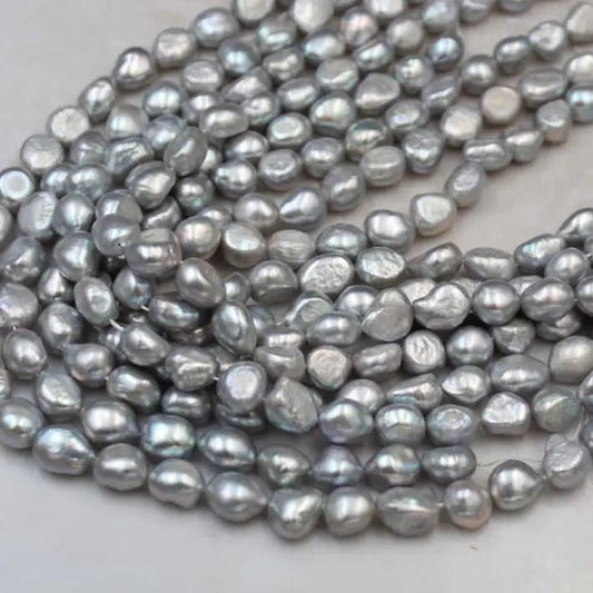Grey Pearl Bead Necklace-ToShay.org