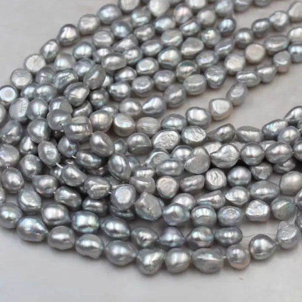 Grey Pearl Bead Necklace-ToShay.org