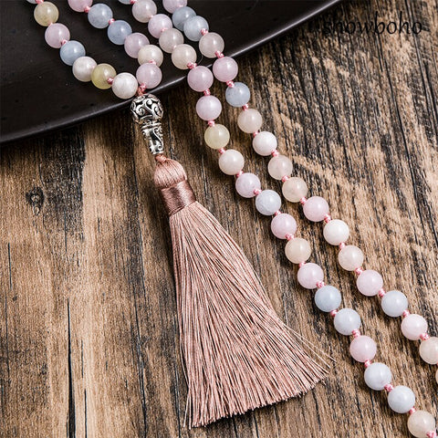 Pink Morganite Mala Beads-ToShay.org