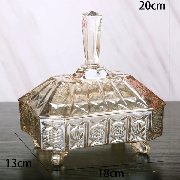 Amber Glass Candy Jar-ToShay.org