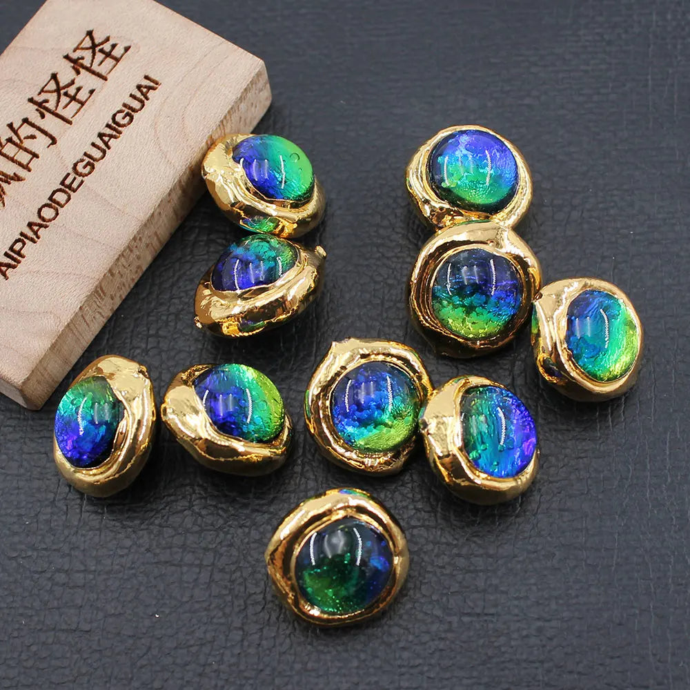 Blue Moss Glass Beads-ToShay.org