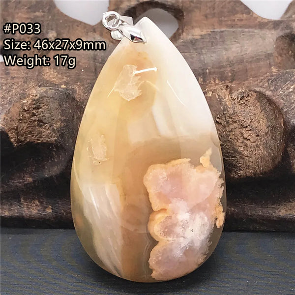 Pink Cherry Agate Pendant-ToShay.org