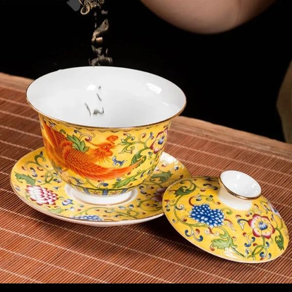Dragon Ceramic Tea Bowl-ToShay.org