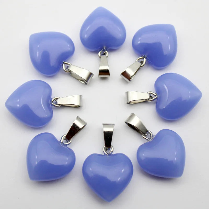 Mixed Crystal Heart Pendants-ToShay.org