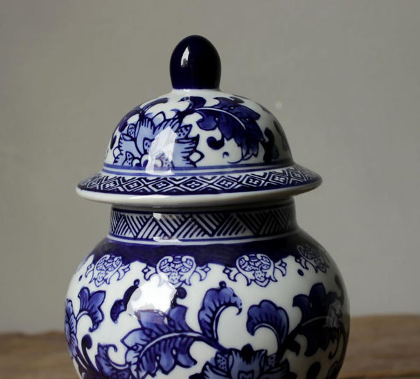 Blue White Ceramic Jar-ToShay.org