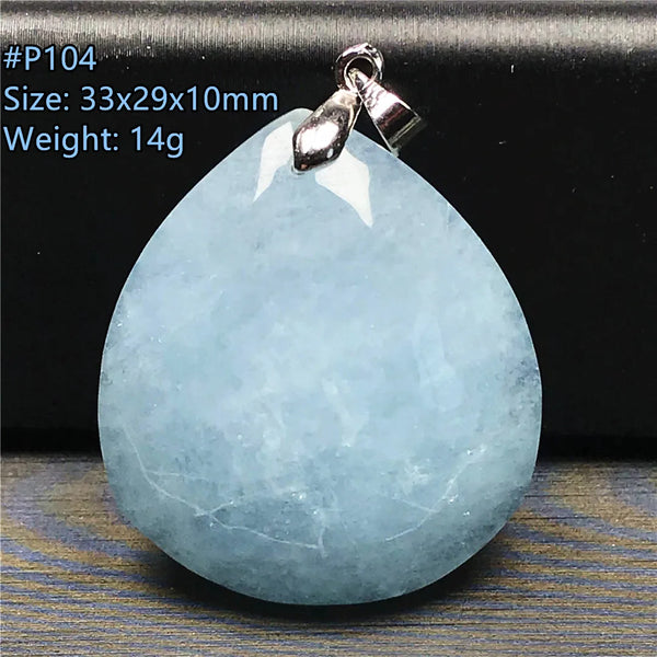 Blue Aquamarine Pendant-ToShay.org