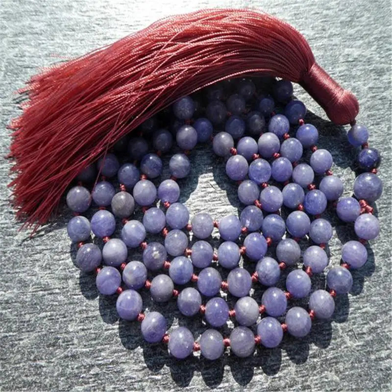 Blue Tanzanite Bead Mala-ToShay.org