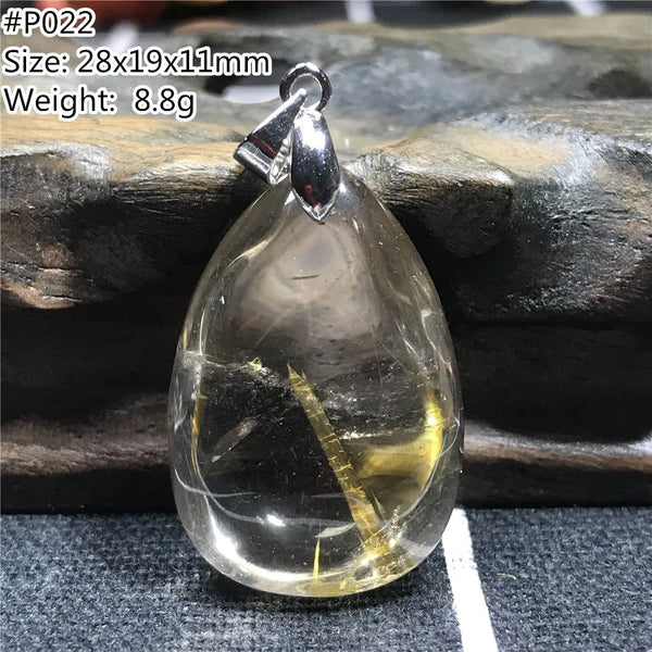 Gold Rutilated Quartz Pendant-ToShay.org