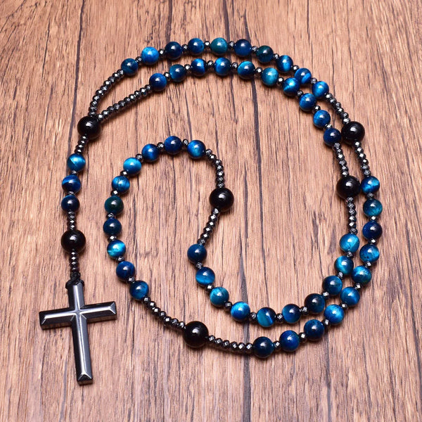 Mixed Tiger Eye Rosary Beads-ToShay.org