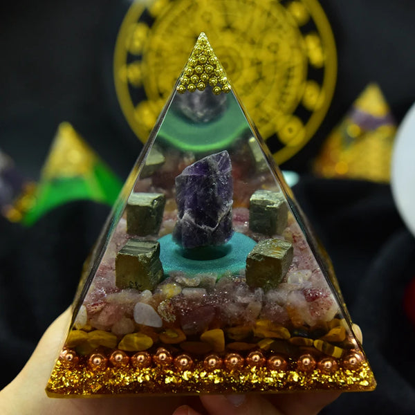Purple Amethyst Orgonite Pyramid-ToShay.org
