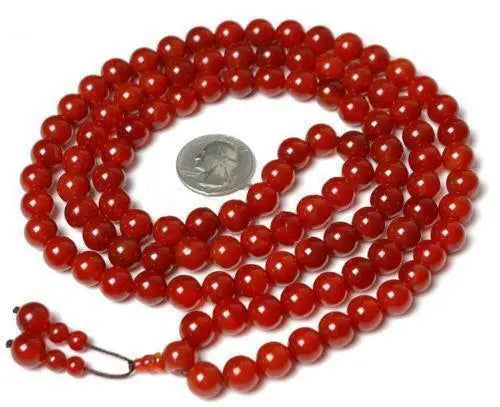Red Agate Bead Mala-ToShay.org