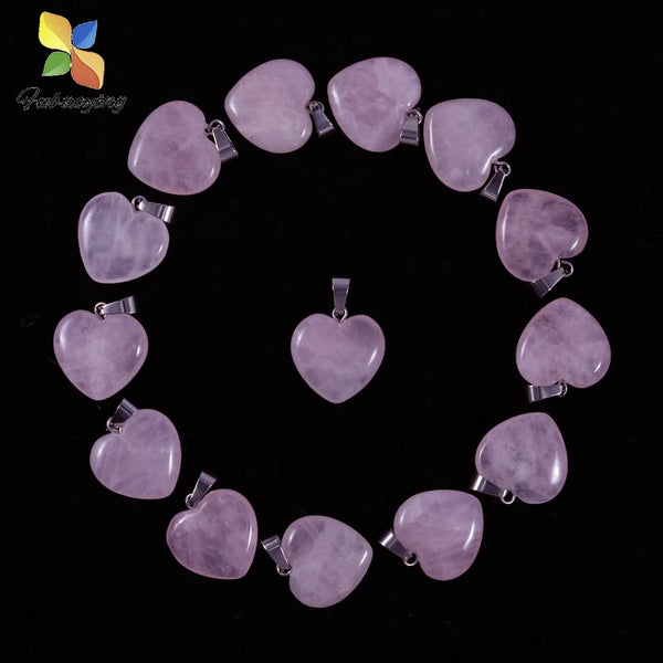 Mixed Crystal Heart Pendants-ToShay.org