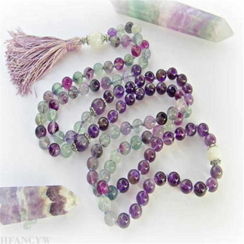 Purple Fluorite Mala Beads-ToShay.org