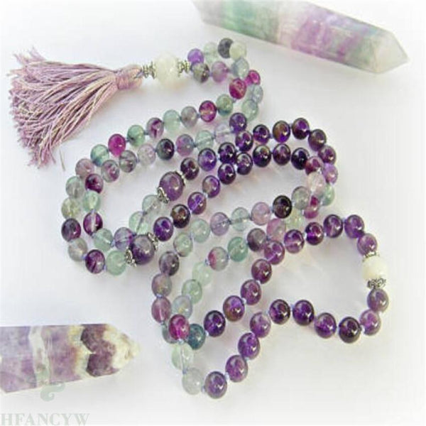 Purple Fluorite Mala Beads-ToShay.org