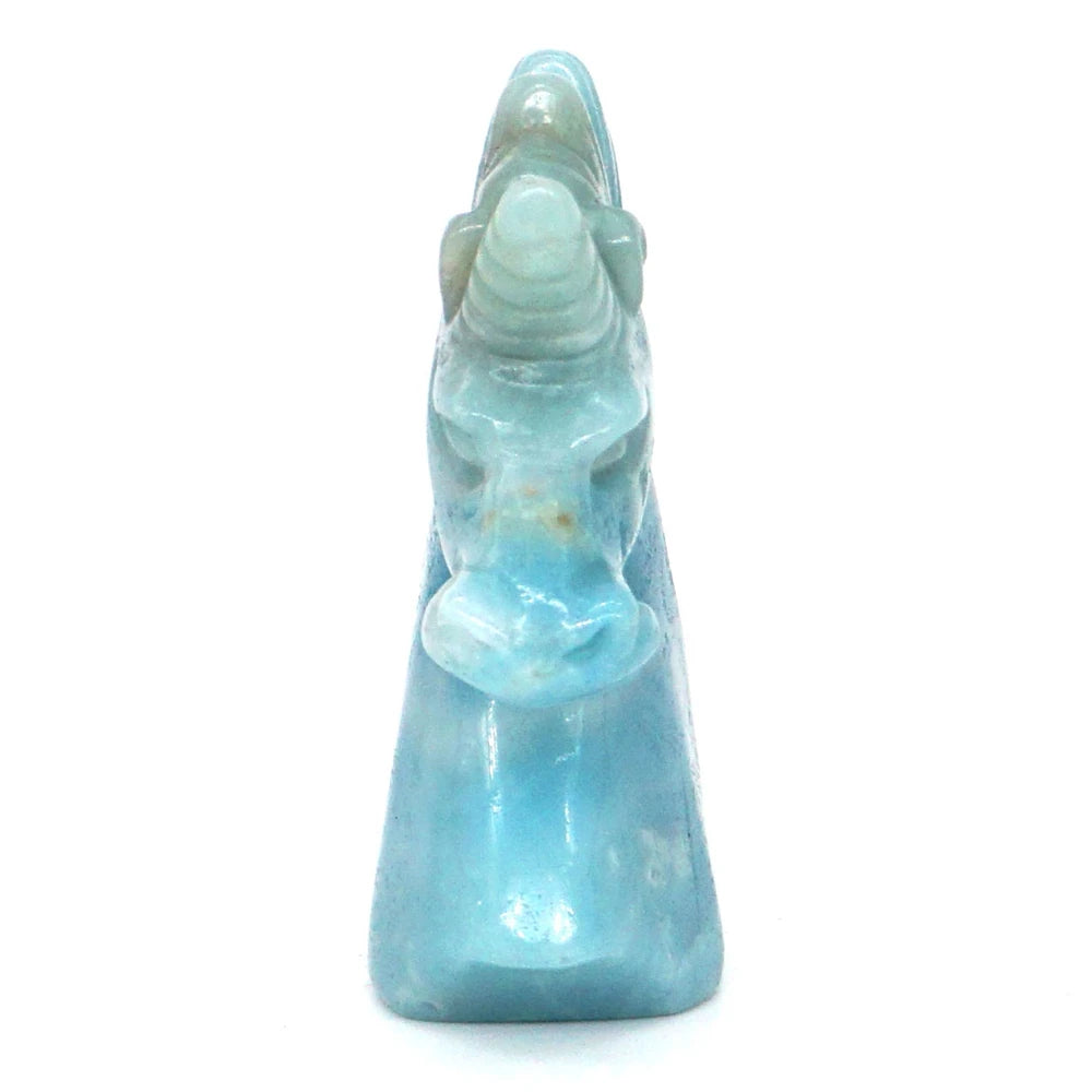 Blue Amazonite Unicorn Head-ToShay.org