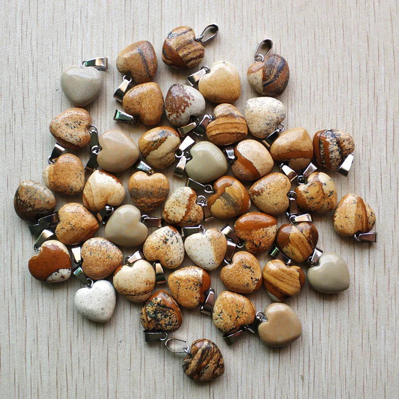Mixed Crystal Heart Pendants-ToShay.org