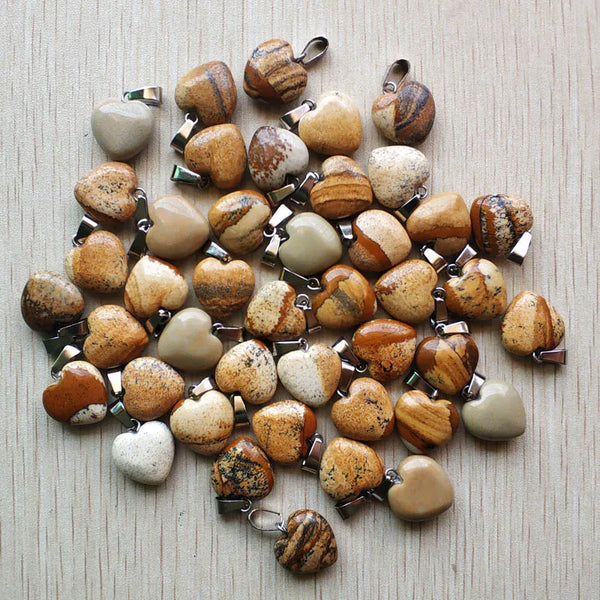 Mixed Crystal Heart Pendants-ToShay.org