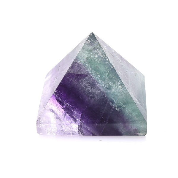 Rainbow Fluorite Quartz Pyramid-ToShay.org